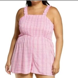 BP Pink Textured Romper